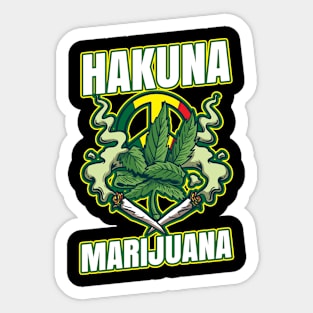 Hakuna Marijuana Funny Weed Smoking Pothead THC Sticker